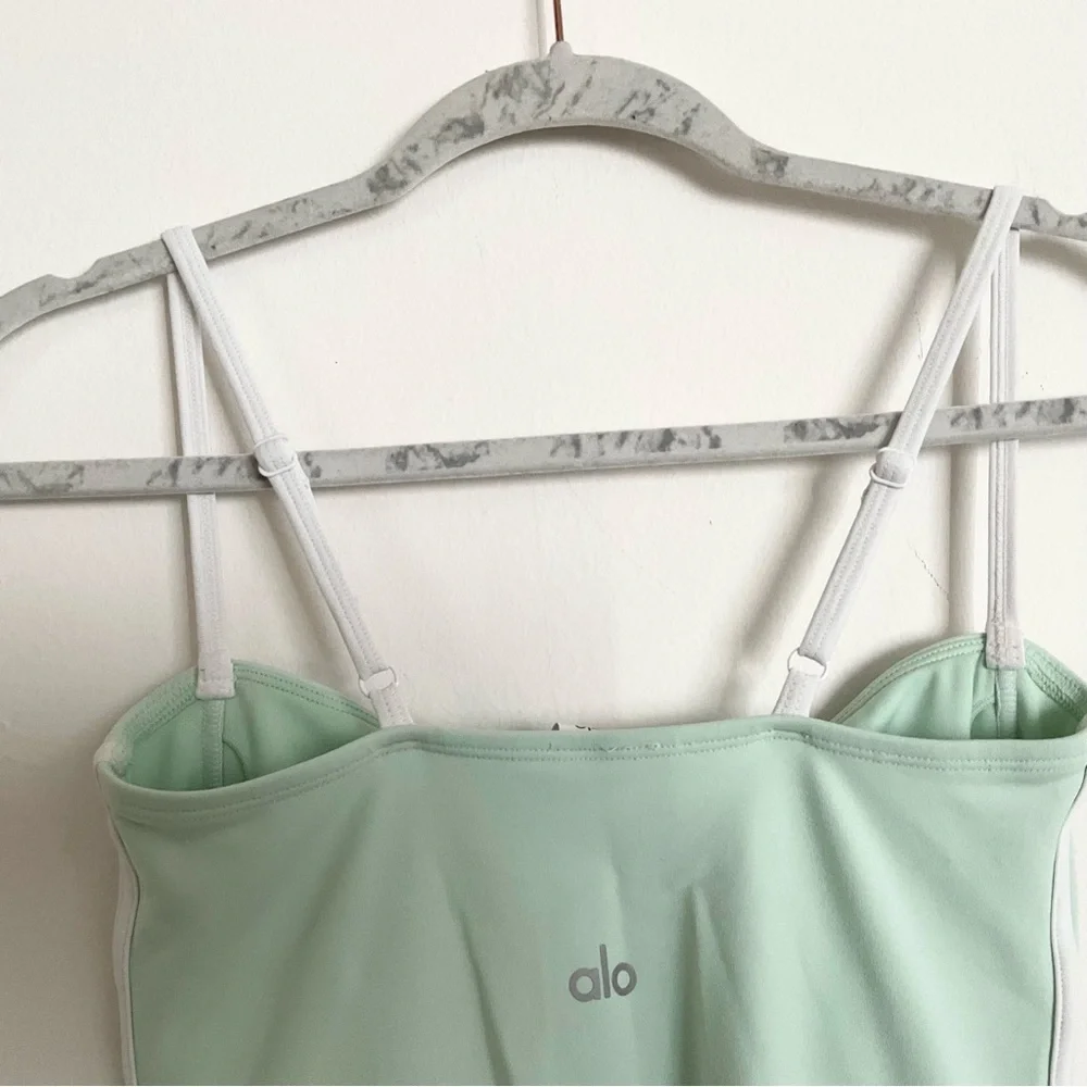 Alo Yoga Airbrush Streamlined Dress Spearmint/White XS